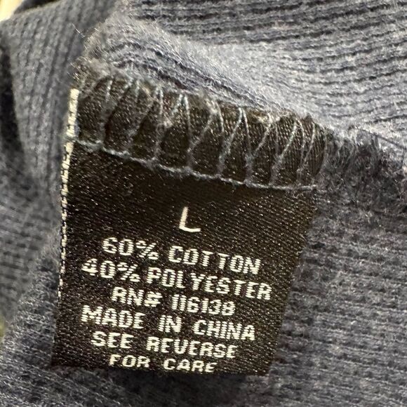 Bravado The Rolling Stones Blue Henley Long Sleeve Shirt Women’s Large - Picture 3 of 3